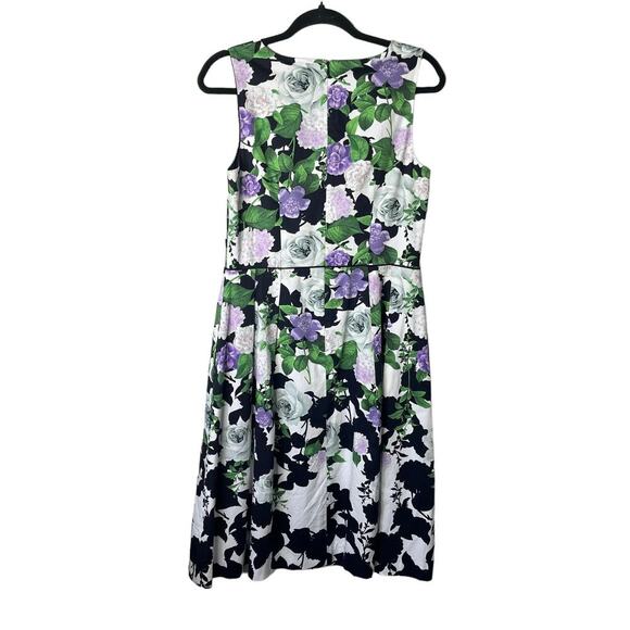 Talbots x Oprah Magazine Dress 6 Hydrangea Fit & Flare Surplice Pockets Floral - Picture 7 of 11